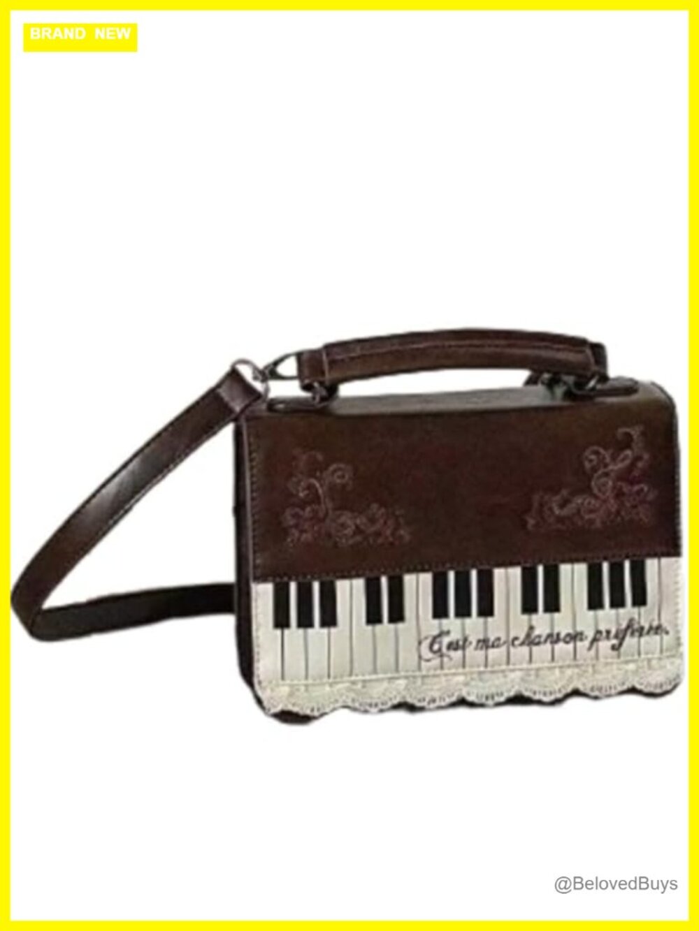 Y2K Vintage Grunge Piano Purse Emo Gothic Shoulder Bag Funky 2000s Alt